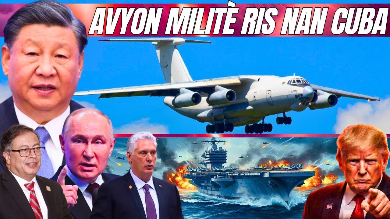 Avyon militè ris ateri nan Cuba, Lachin pote èd🗨️Mexique pale! Trump vle fini ak Cuba, gwo reyaksyon