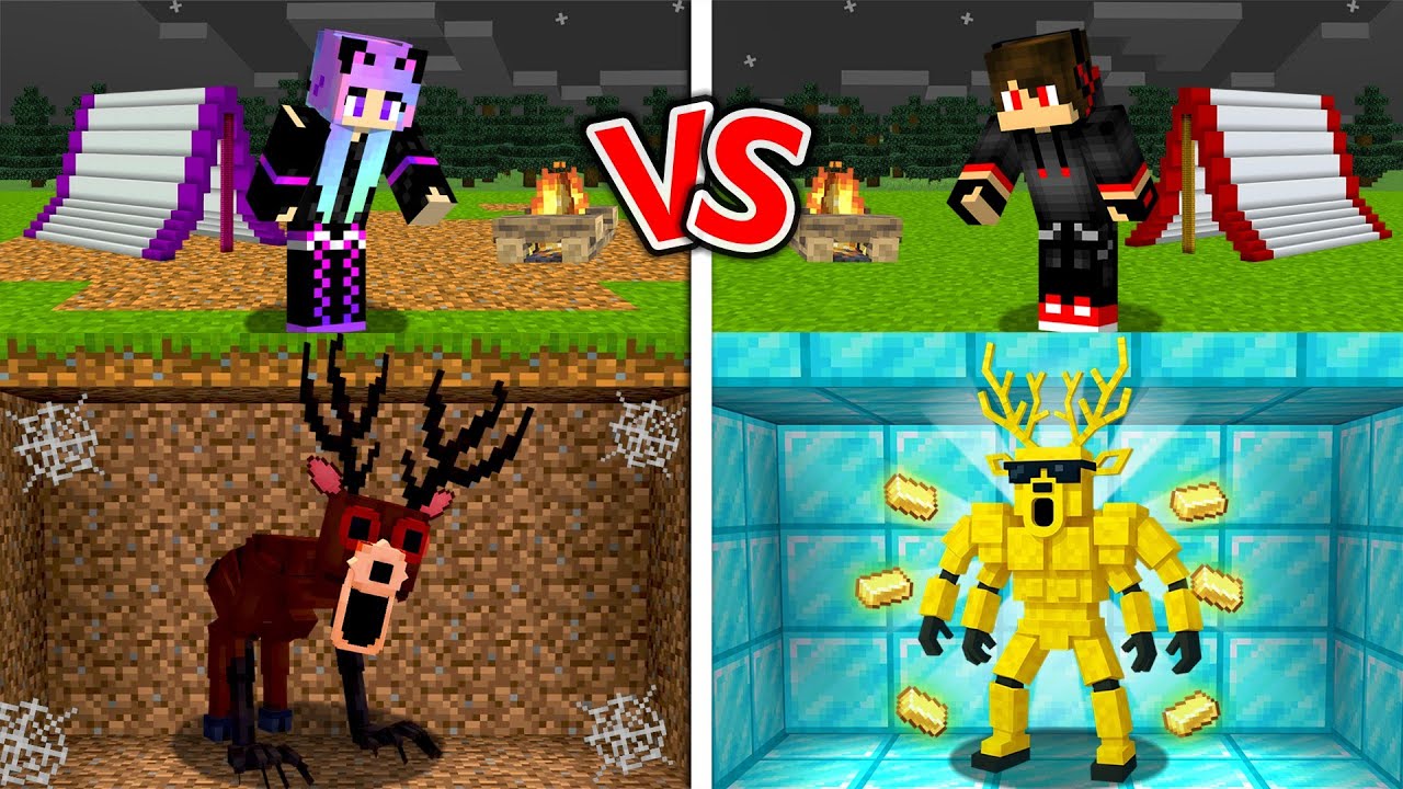 POOR vs RICH 99 Nights Mining Challenge in Minecraft!