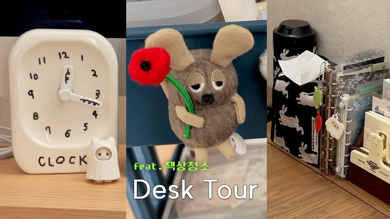 🌷Desk tour 저의 현실적인 책상을 소개합니다 👀 | feat. 책상청소 | 하지만 정리는 안되는 데스크테리어 | deskterior