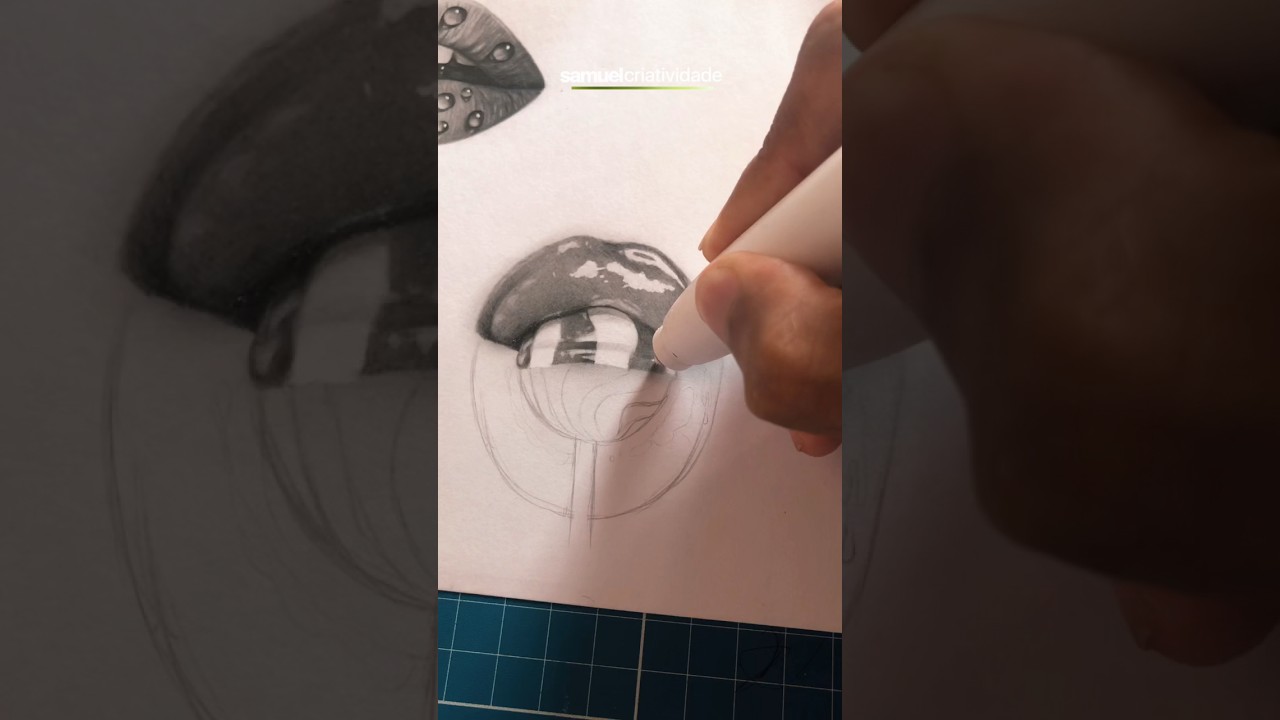 Desenhando boca realista #arte #desenho #desenhos #draw #drawing #sketchbook #realismo #sketch