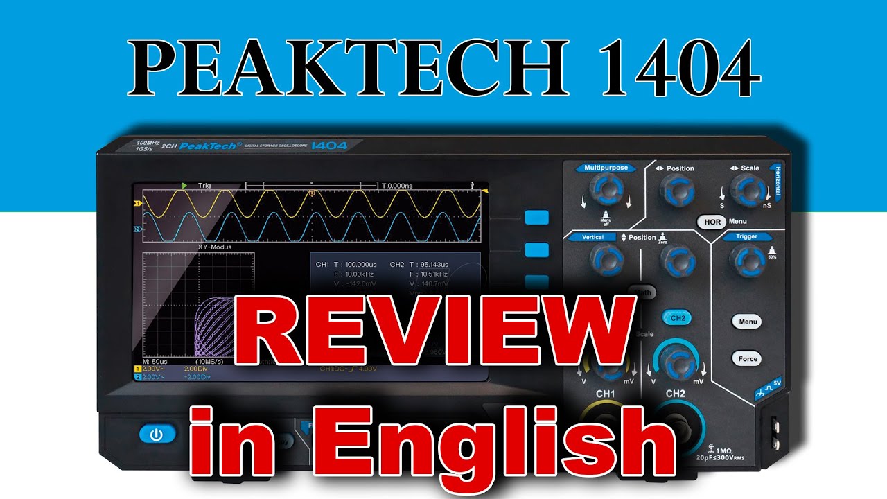 Осциллограф Peaktech 1404: обзор осциллографа и тестирование с помощью поворотного энкодера