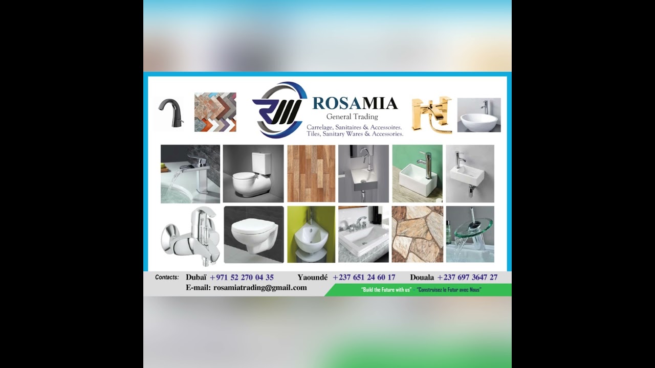 CARRELAGE-SANITAIRES-ACCESSOIRES DE DOUCHES & CUISINE. ROSAMIA TRADING- Qualité - Prix-Satisfaction