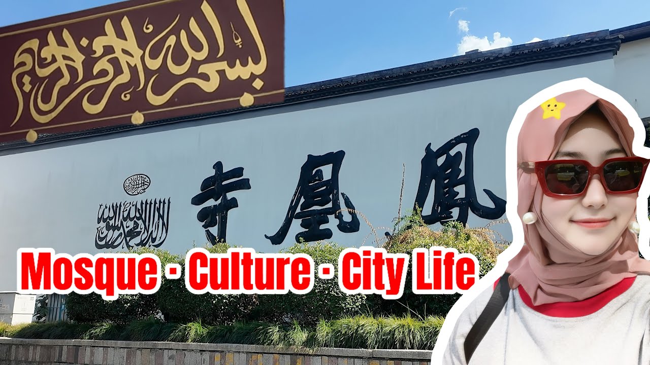 A Muslim girl Exploring Hangzhou Mosque, Wealth Temple & Chinese Culture