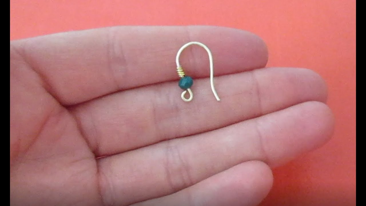 Como Hacer un Gancho O Argolla de Arete con Piedra y Alambre