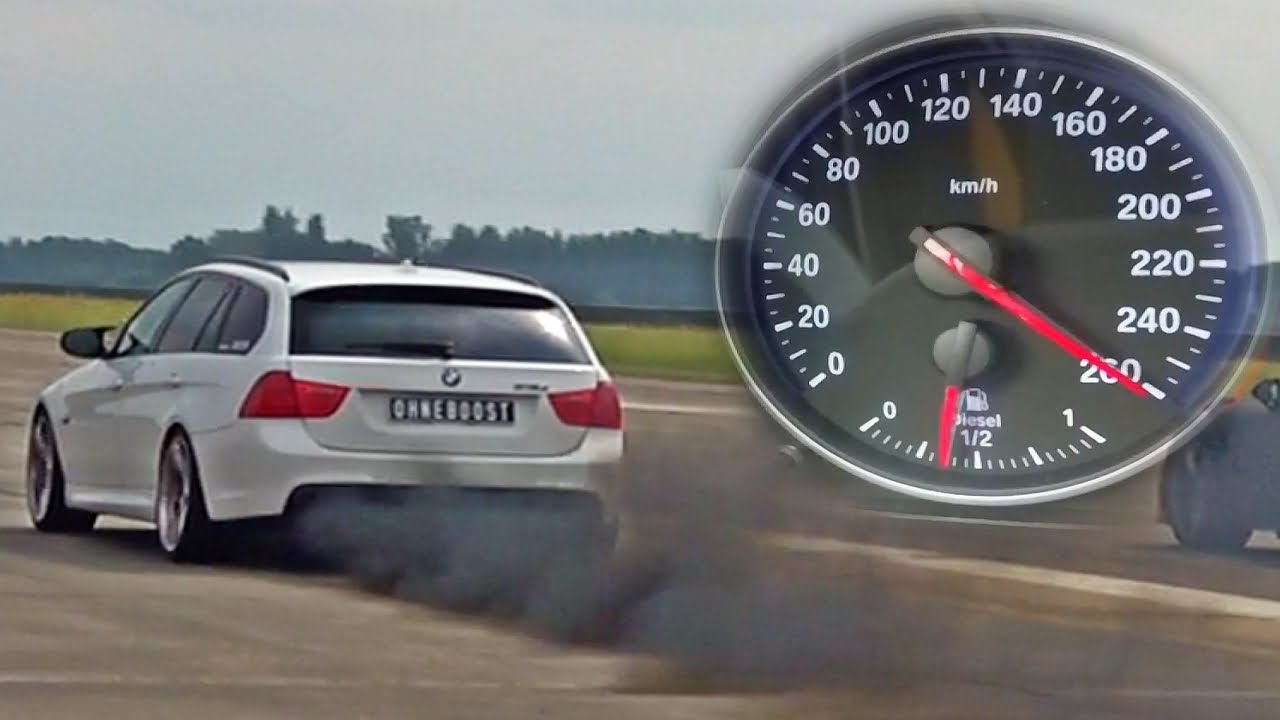 BMW 325d E91 Stage 3 Acceleration 0-260 - CRAZY DIESEL POWER