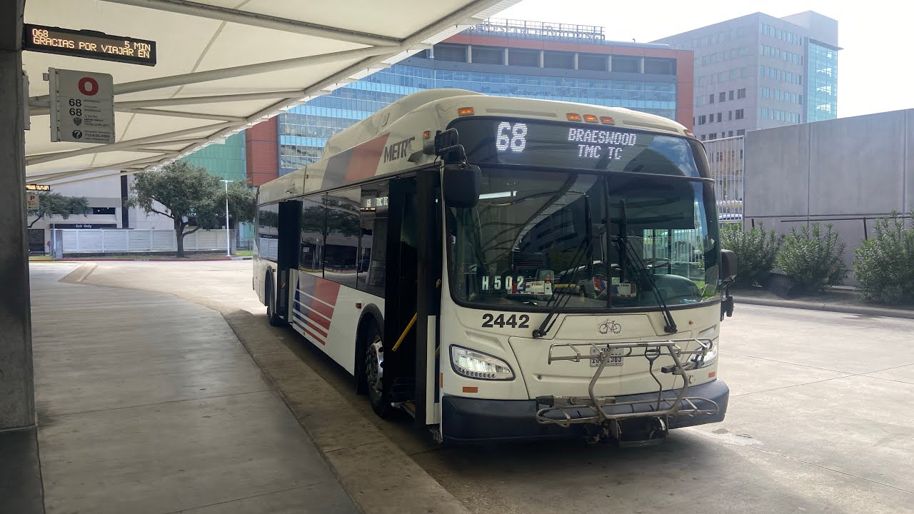 Riding Houston METRO (Route 68) to West Loop Transit Center #2442