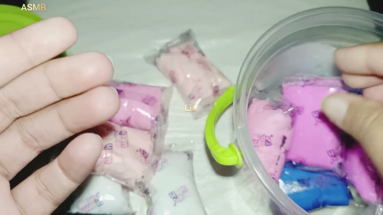 ASMR Unboxing Sound of Polymer Clay 😌 Relaxing 😎 Calming Sound #asmr #slime #satisfying #clay 