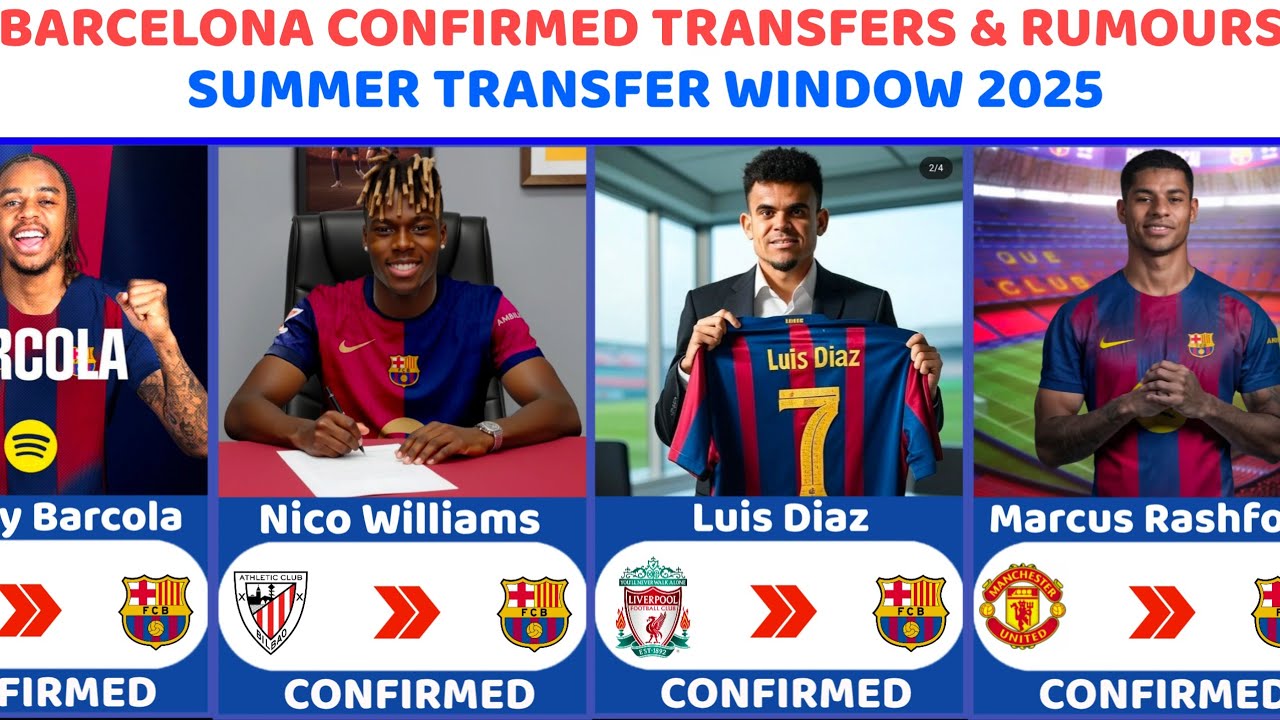 🚨Barcelona CONFIRM Garcia SIGNING✅ Diaz, Williams, Rashford NEXT? Transfer News LIVE || summer 2025