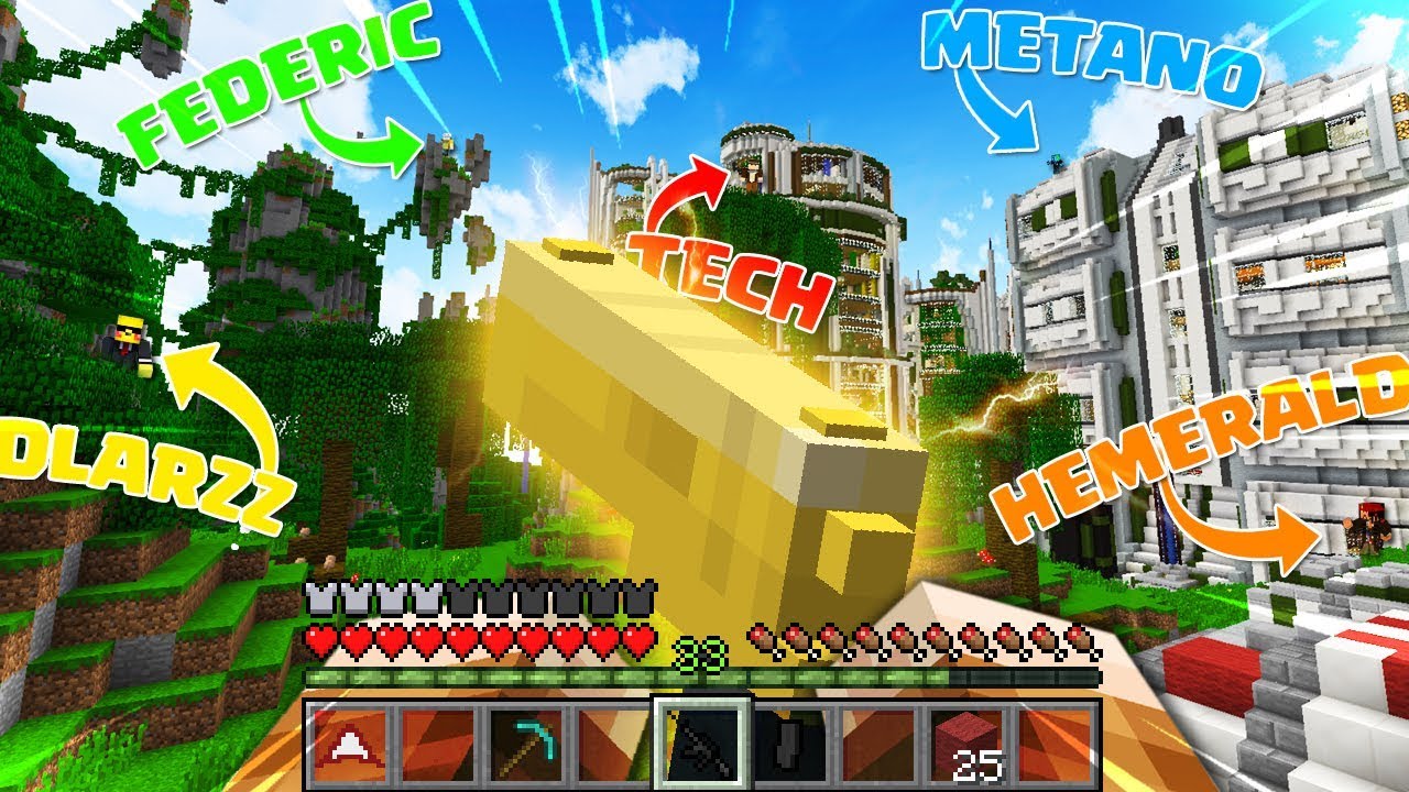 EREN vs METANO vs TECH vs HEMERALD vs DLARZZ vs FEDERIC - Minecraft ITA - FORTCRAFT