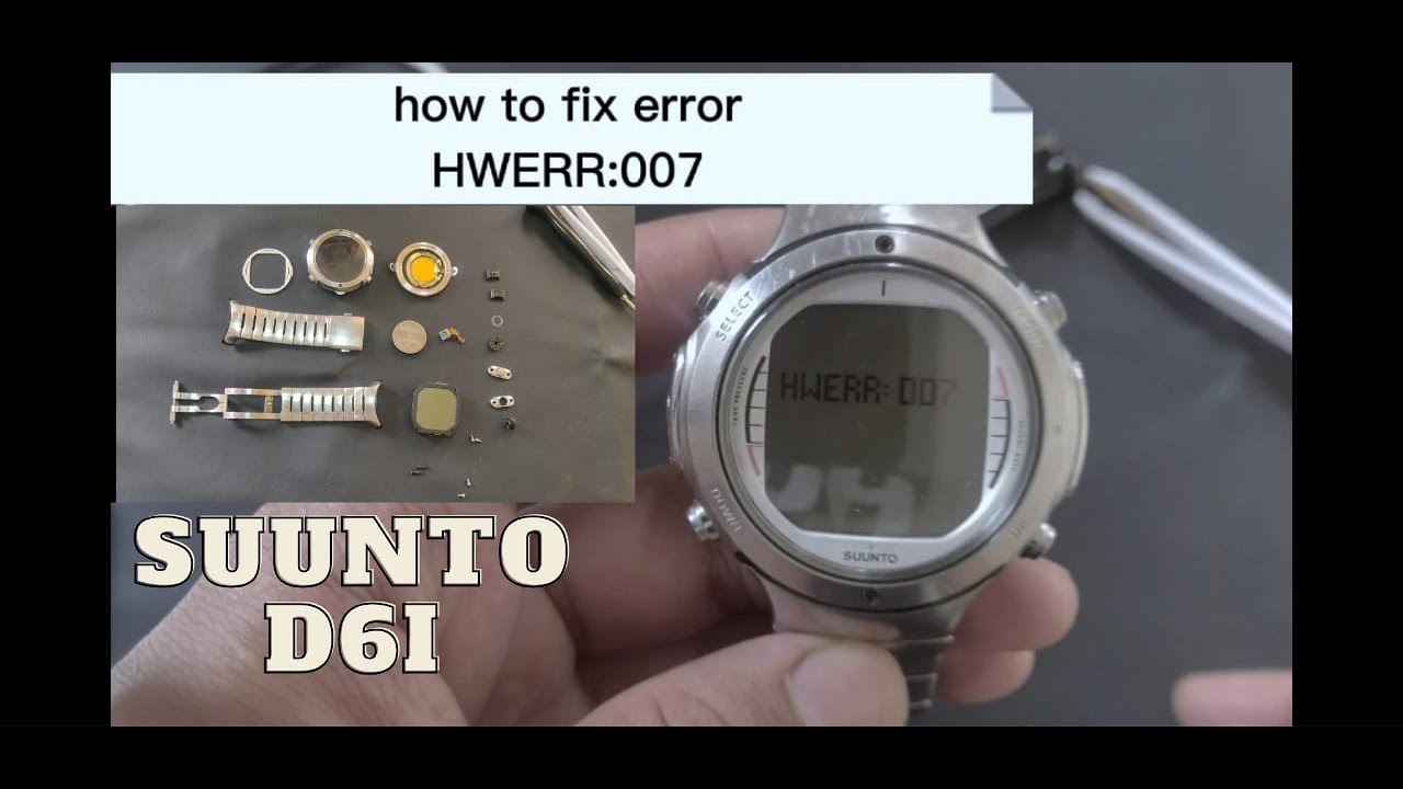 how to fix error HWERR:007 Suunto D6I