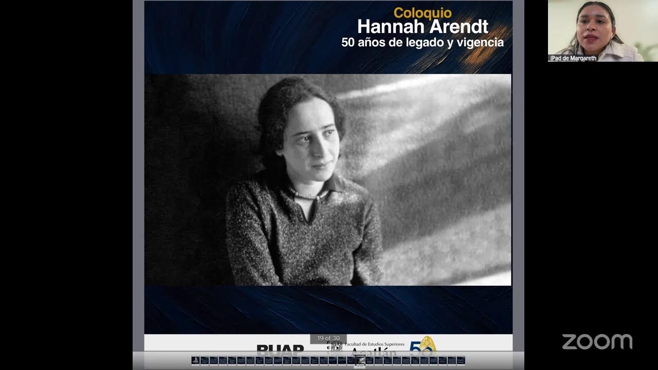 Hannah Arendt: Otoño y amplitud - Coloquio Hannah Arendt: 50 años de legado y vigencia