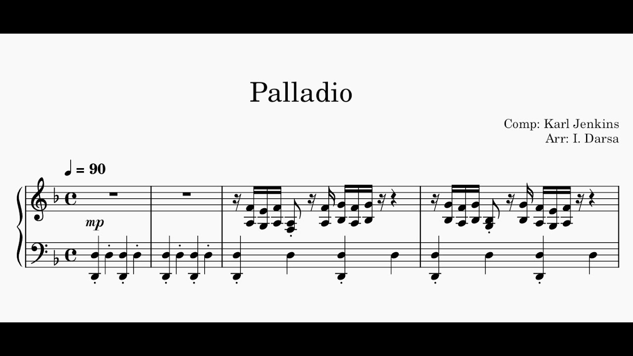 Palladio - Free Sheet Music