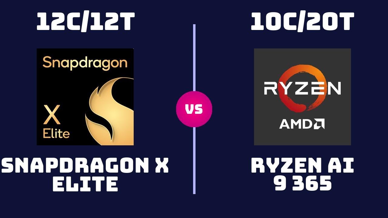 Qualcomm Snapdragon X Elite (X1E-84-100) vs AMD Ryzen AI 9 365 &ndash; CPU Comparison | 35W vs 54W