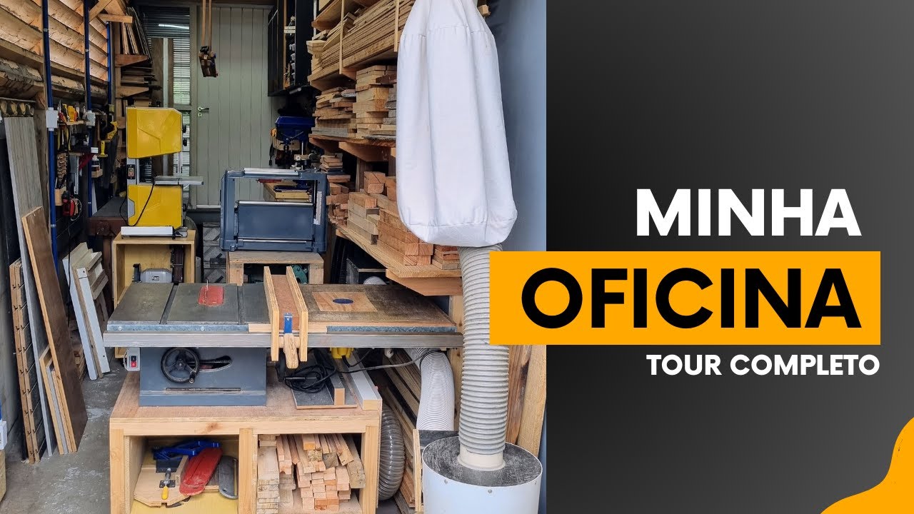 Minha oficina de MARCENARIA HOBBY (tour completo)