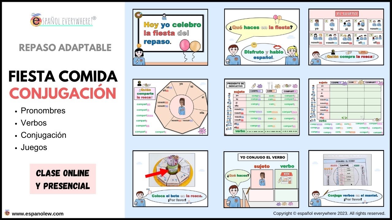 💡Juegos CONJUGAR. Manualidades divertidas para practicar conjugación. ESPAÑOL PARA NIÑOS.