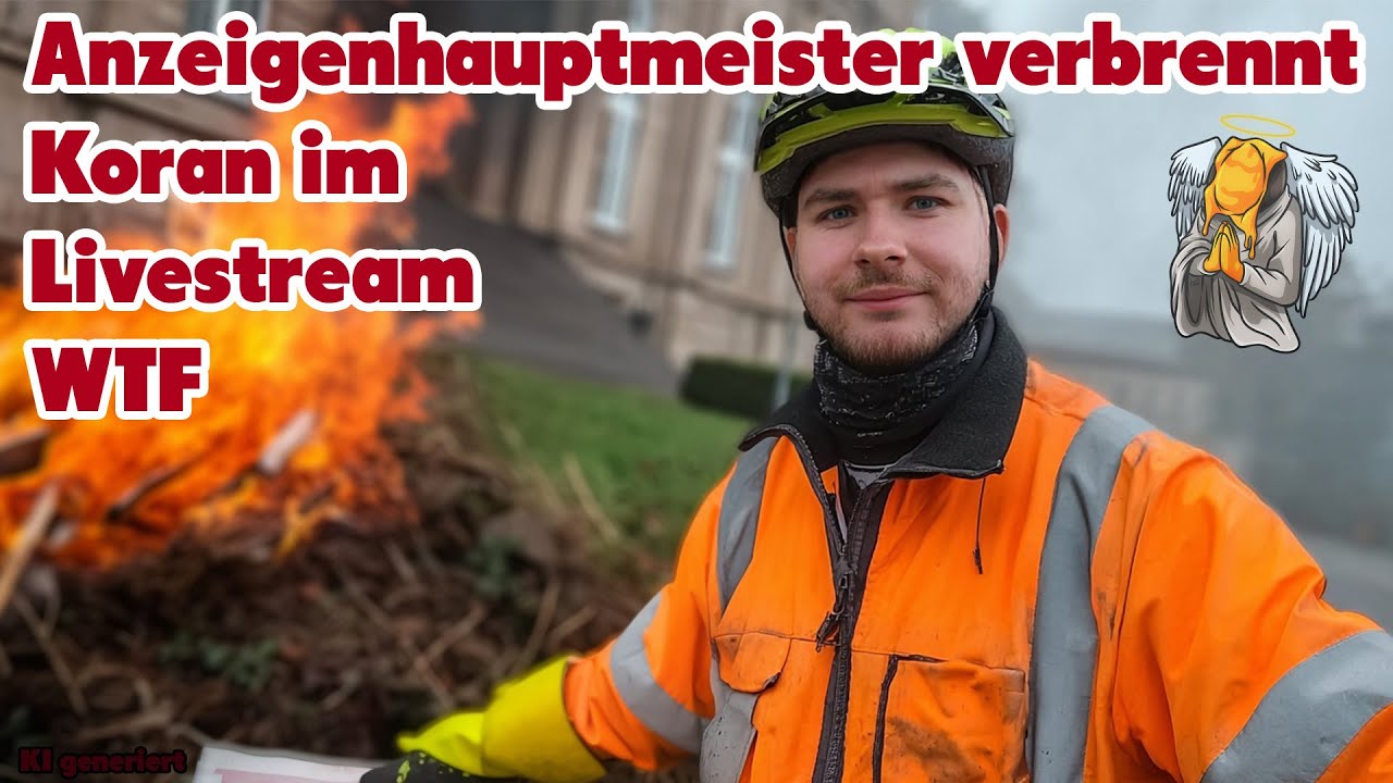Anzeigenhauptmeister verbrennt den Koran im Livestream - Er hat komplett den Verstand verloren!