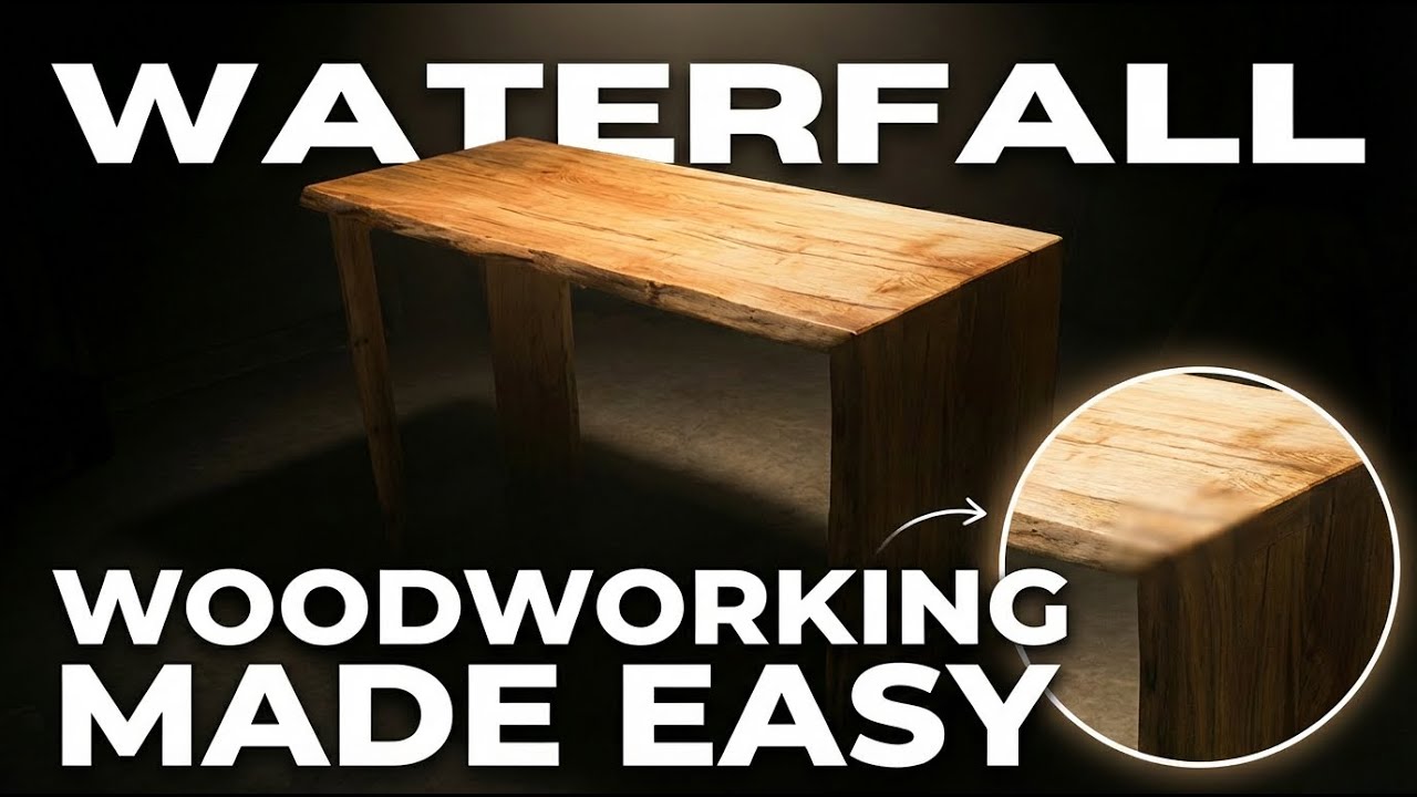 Building a Waterfall Desk || INSANE Live Edge Ambrosia Maple