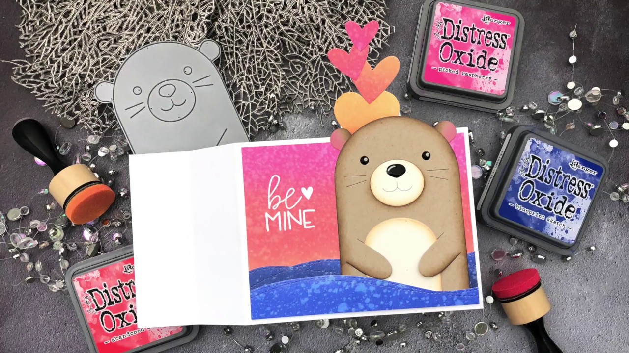 Interactive Cards by Jess: Be Mine Otter Wiper Card