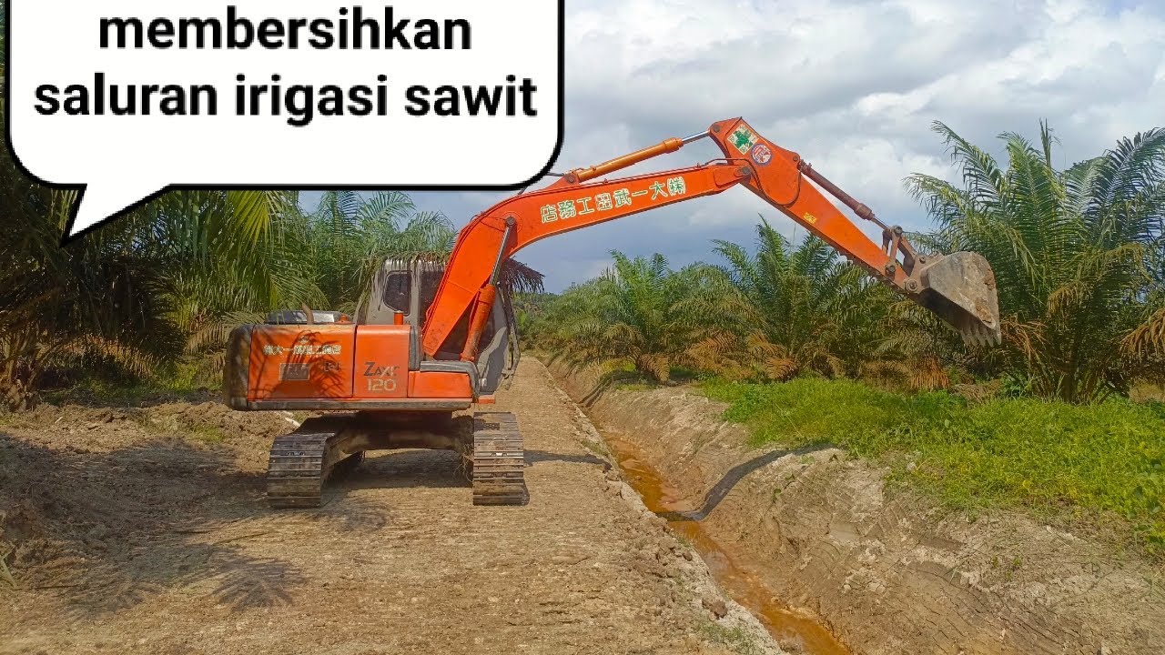 skills terbaik excavator operator cuci parit ladang sawit lahan paya