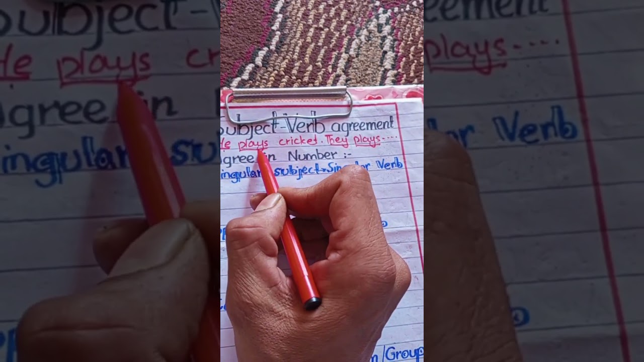 S+V+O.  **** Subject Verb Agreement 