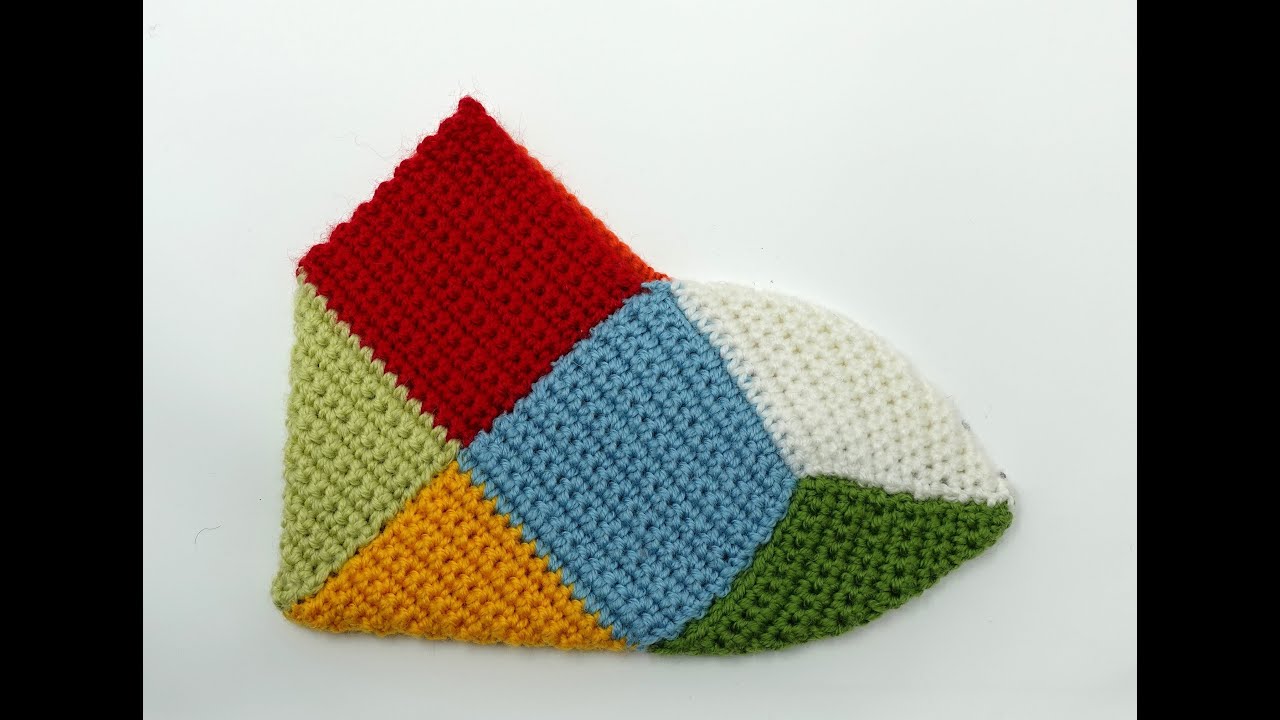 Puschen häkeln - Patchworkoptik