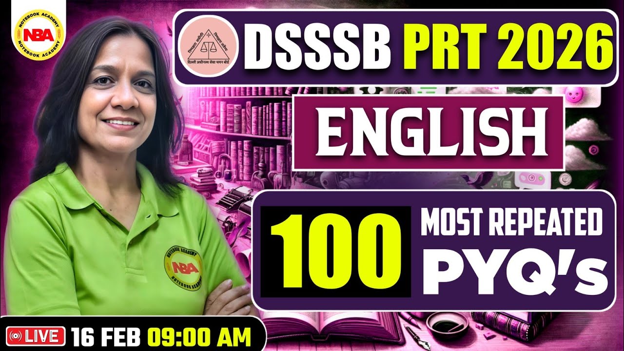 DSSSB PRT 2026 | English 100 Most Repeated PYQ 🔥 Full Practice | Vibha Mam