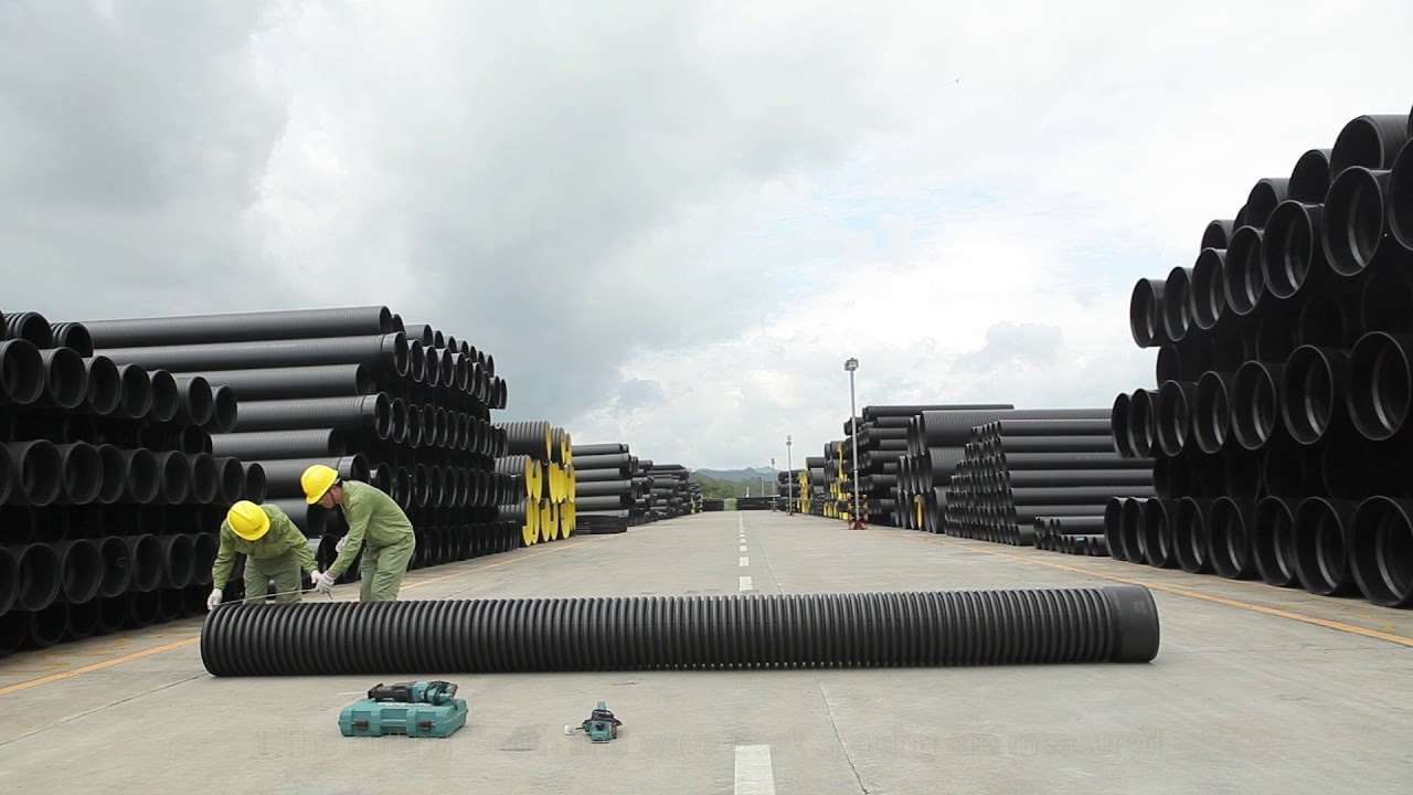 How to cut HDPE double-wall corrugated pipe | LESSO