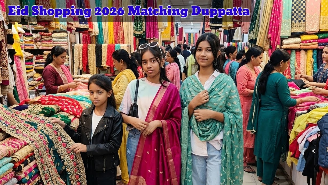 Eid Shopping 2026 Matching Duppatta 🌙 #viralpost #viralvlogs #ramadan2026 