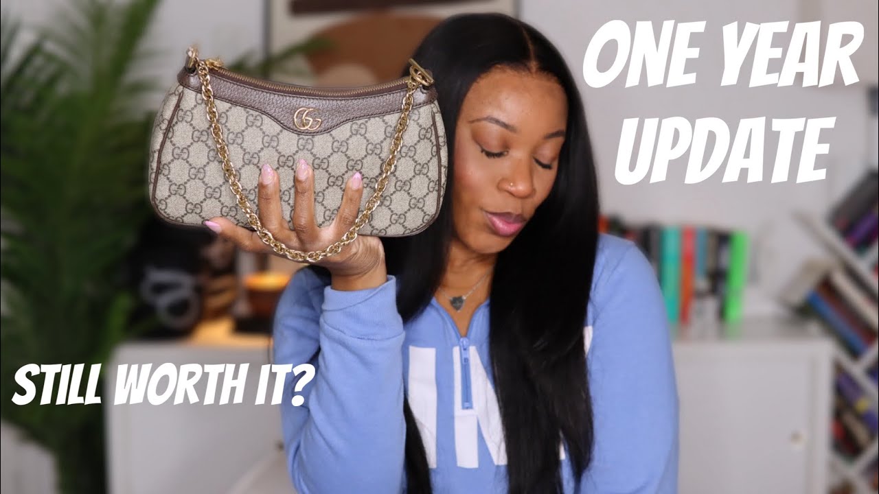 GUCCI Ophida Small Shoulder Bag 1 YEAR UPDATE I WHATS IN MY BAG + MOD SHOTS