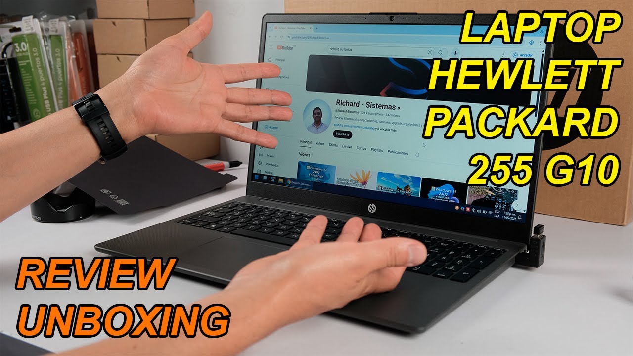 Laptop💻HP 255 G10 Series |📦Unboxing | Review | Información ⌨️🖱️ Test 📸🌡️🎤🔊