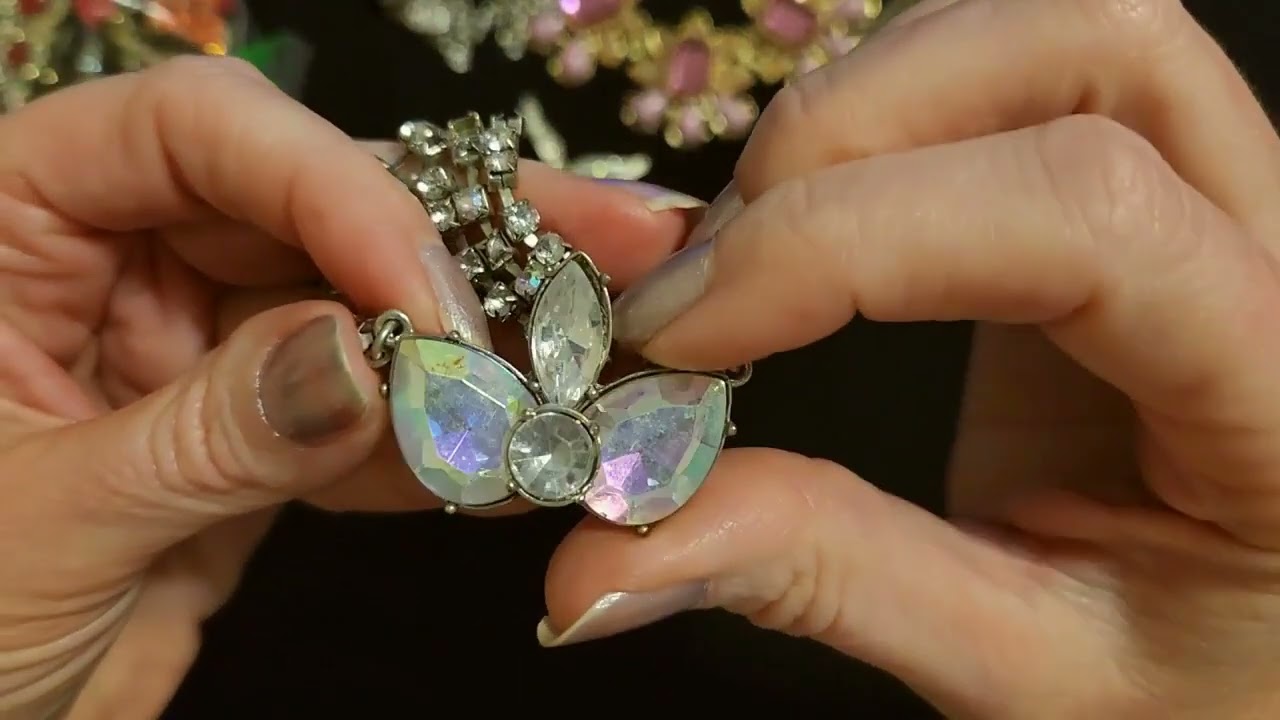 ASMR | Rhinestone Jewelry Show & Tell Part 4 (Whisper)