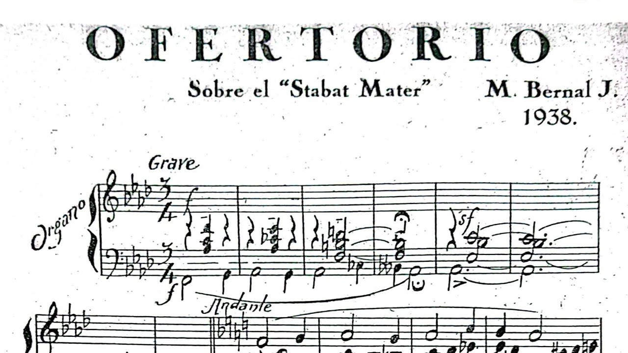 Ofertorio sobre el Stabat Mater - Miguel Bernal Jiménez 
