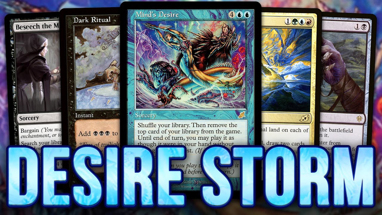 ⛈️I DESIRE THE STORM⛈️ Legacy Dark Ritual-based Mind's Desire Storm Combo | Magic: The Gathering MTG