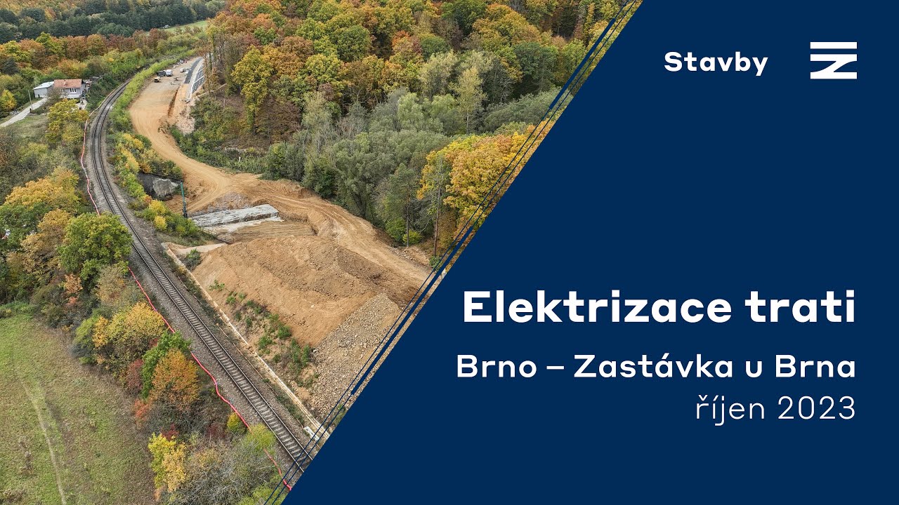 ⚡ Elektrizace trati mezi Střelicemi a Zastávkou u Brna