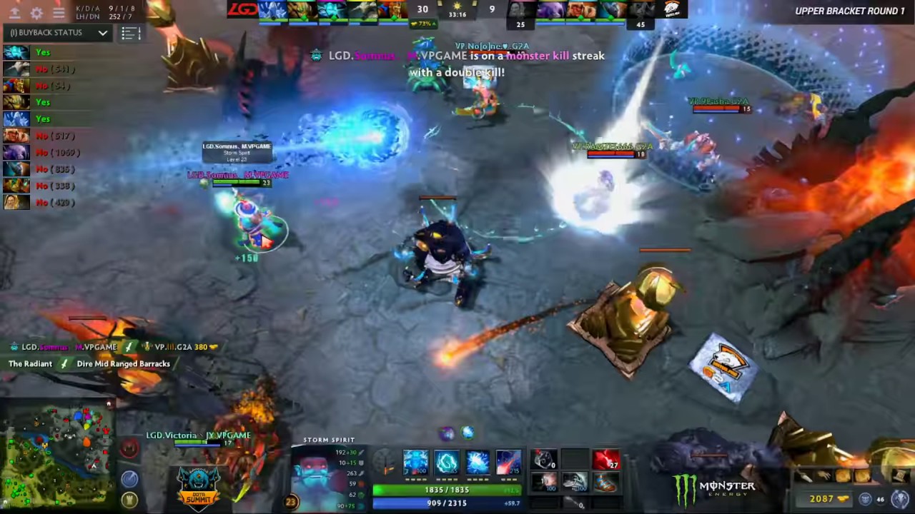 Somnus、M's triple kill leads to a team wipe!  Somnus、M playing Storm Spirit LGD-GAMING vs Virtus.pro