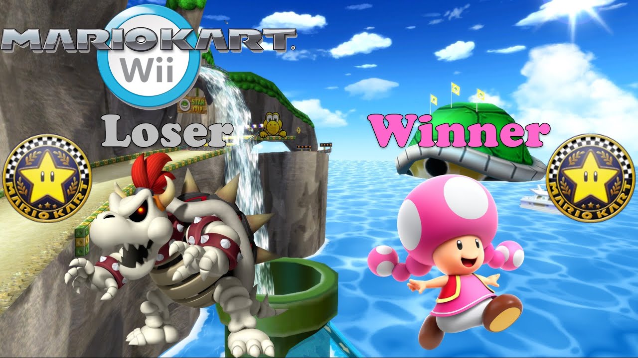 Mario Kart Wii - Dry Bowser loses to Toadette in 150cc Star Cup
