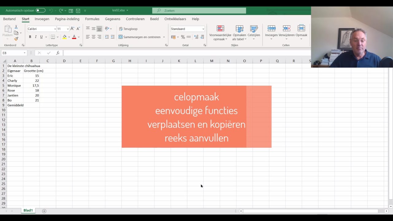 Excel voor beginners 02