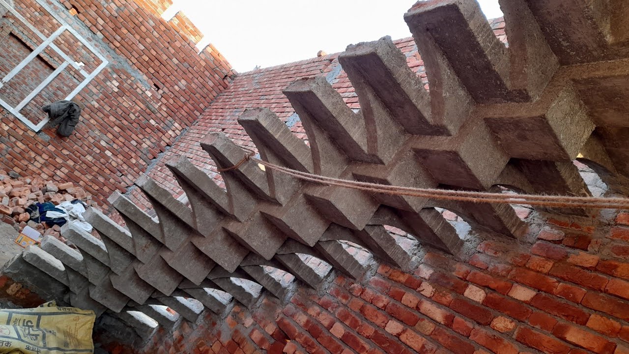 डिजाइन वाला जीना कैसे बनाएं। How to make designing Stairs। Butterfly stairs with lighting। Er Usman