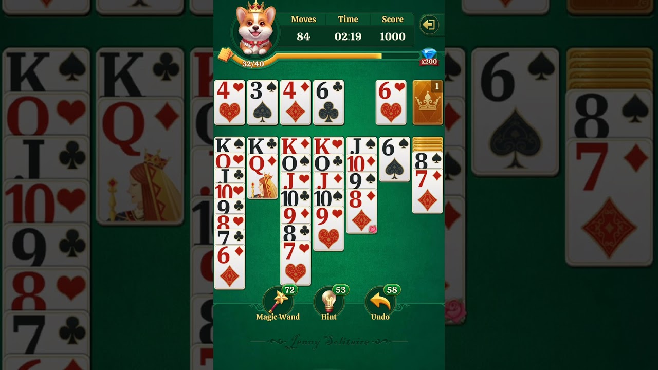 Jenny Solitaire Klondike Patience Card Game