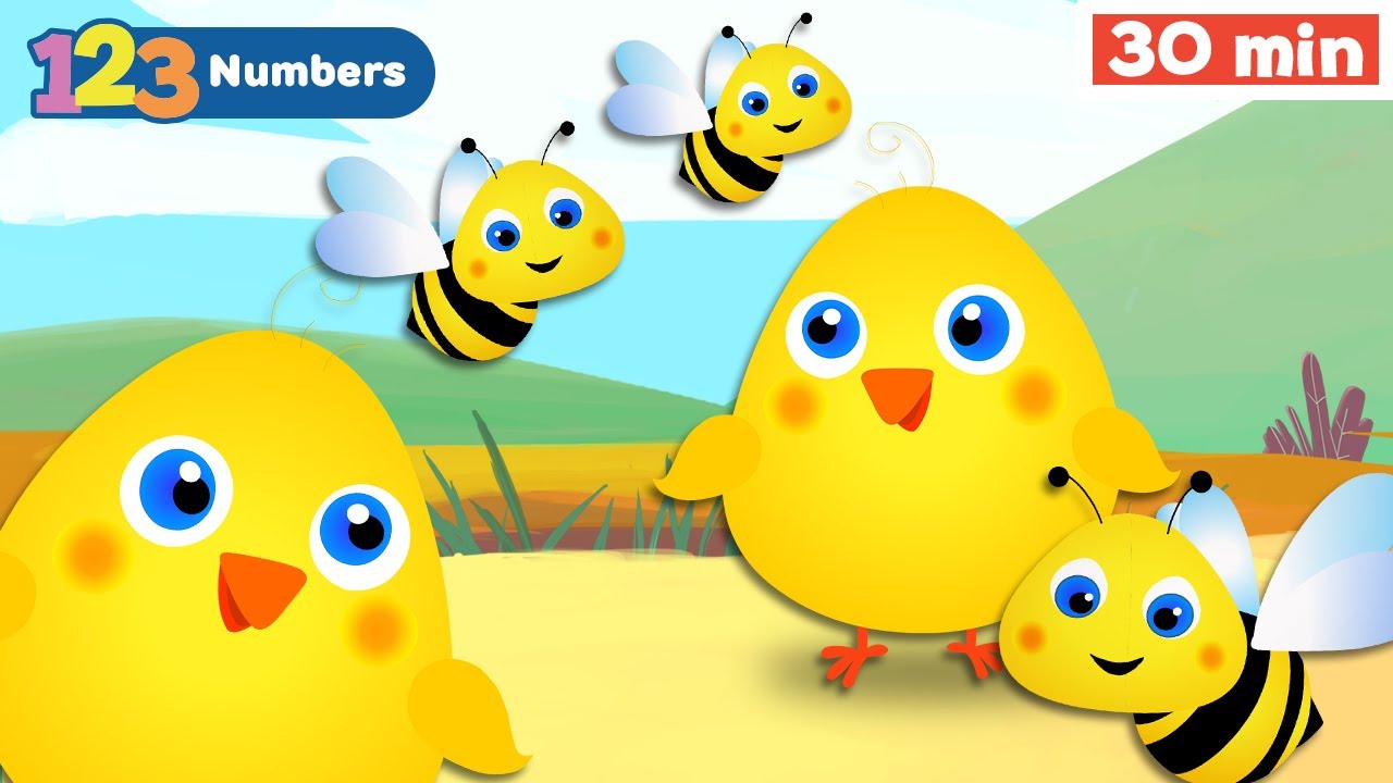 Learn Numbers with Cartoon Animals for Toddlers | Early Learning Videos for Baby Brain Development