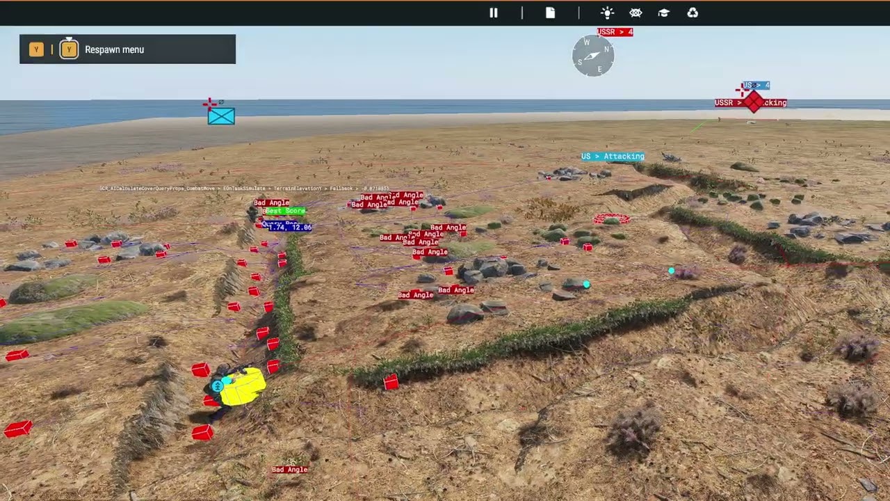 Arma Reforger: CRX Enfusion A.I. Trench Combat Behavior.