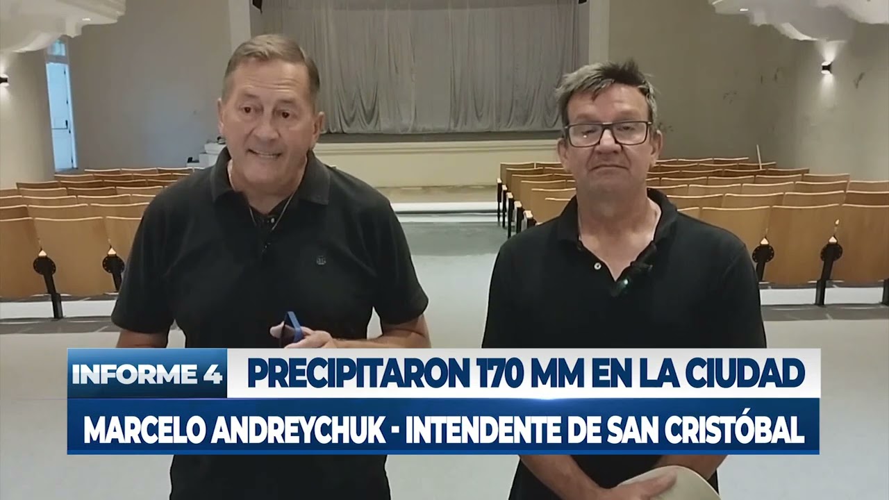 Intendente Marcelo Andreychuk - Evaluación general tras la intensa lluvia en la localidad.
