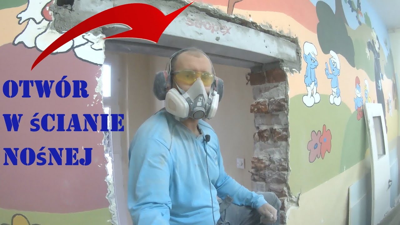 Jak wykuć otwór na drzwi/okno w ścianie , jak obsadzić nadproża. Otwór w ścianie nośnej.