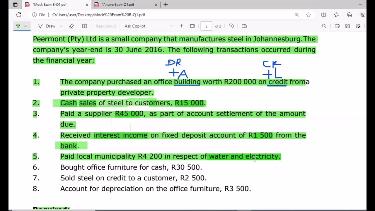 Accounting Equation (Q2)_Milpark Education - SUMMATIVE ASSESSMENT MOCK EXAM