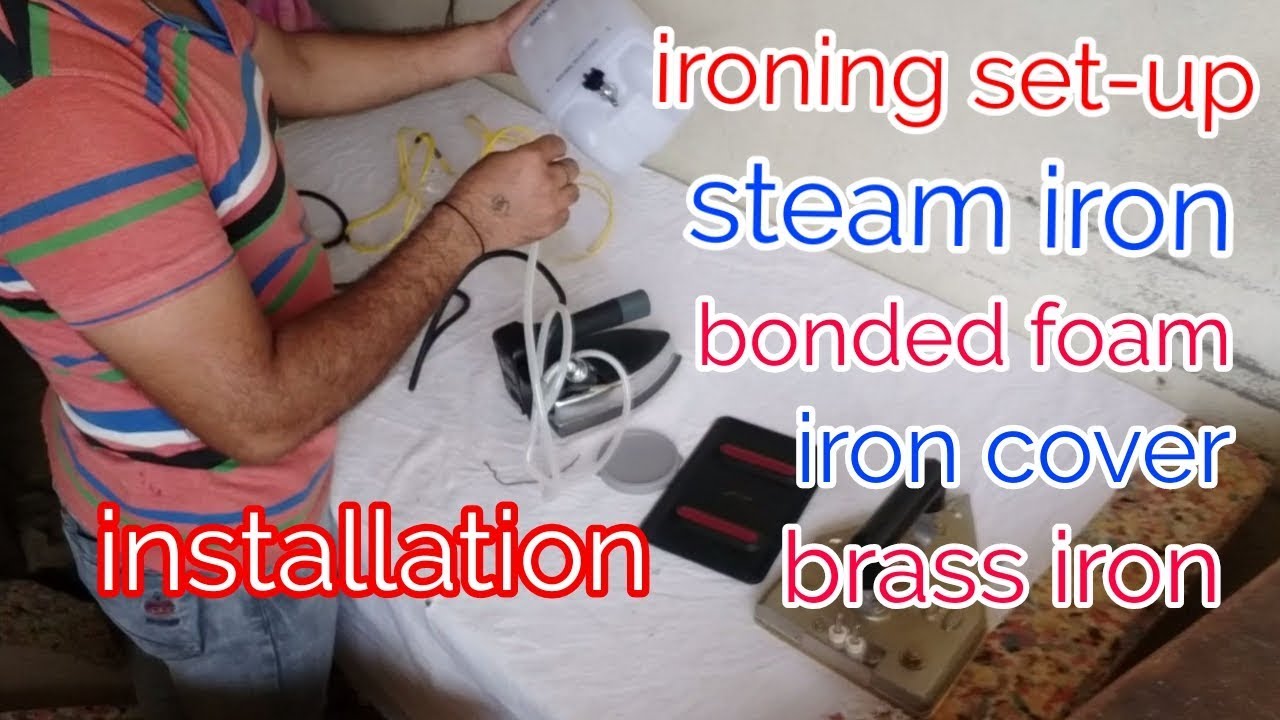 My ironing set-up installation. ,(Hindi)