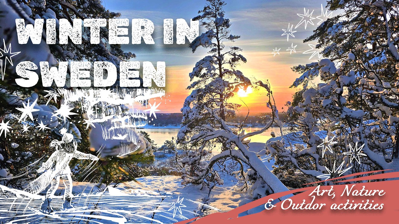Winter in Sweden ❄️ An Artist’s Perspective | Cinematic Drawing Video