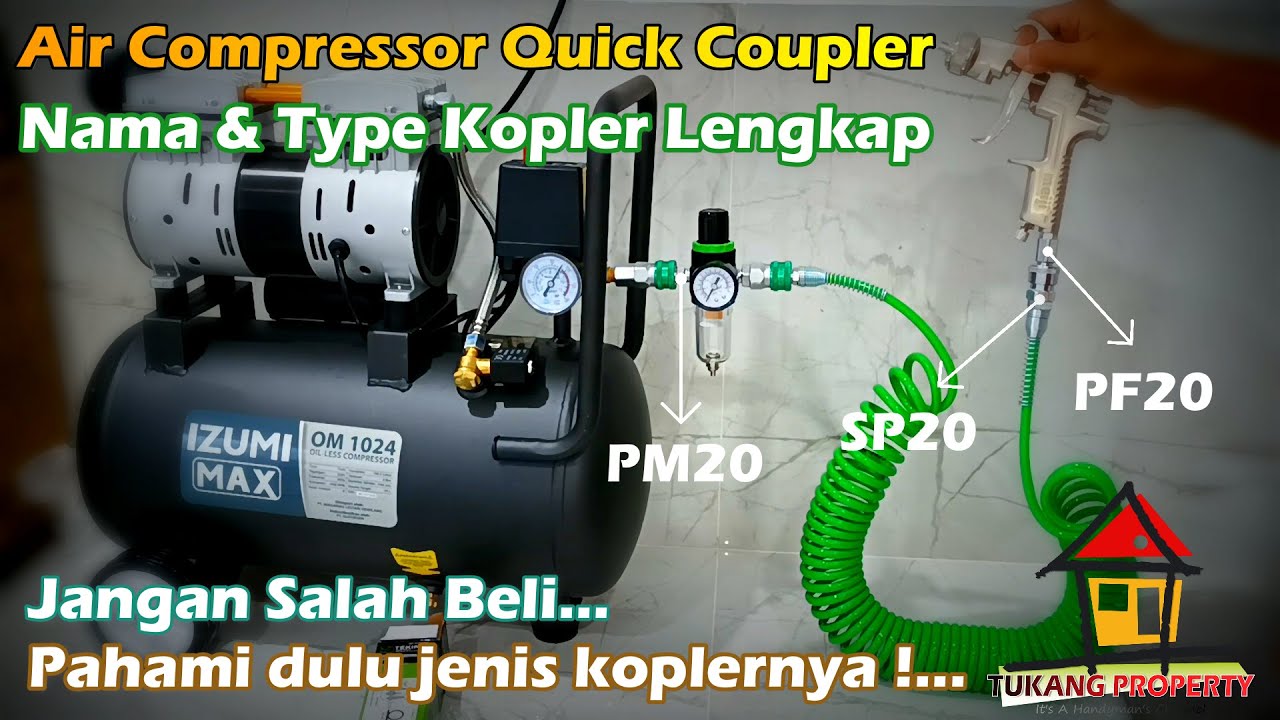 Macam Macam Jenis Tipe Kopler Kompresor Izumi Artix Lakoni Air Compressor Quick Couplers One Touch