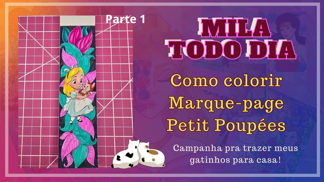 Como Colorir  Marque Page Petit Poupées Disney