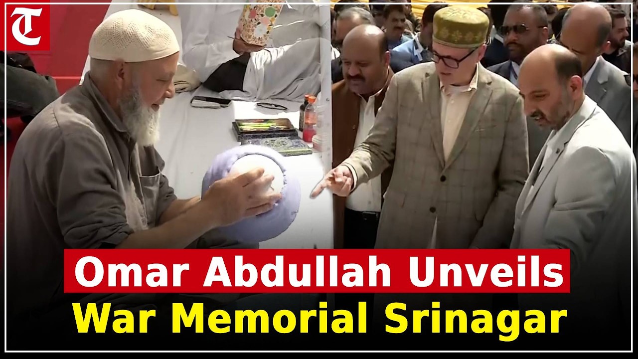 CM Omar Abdullah unveils war memorial at JAKLI Regimental Centre in Srinagar ceremony