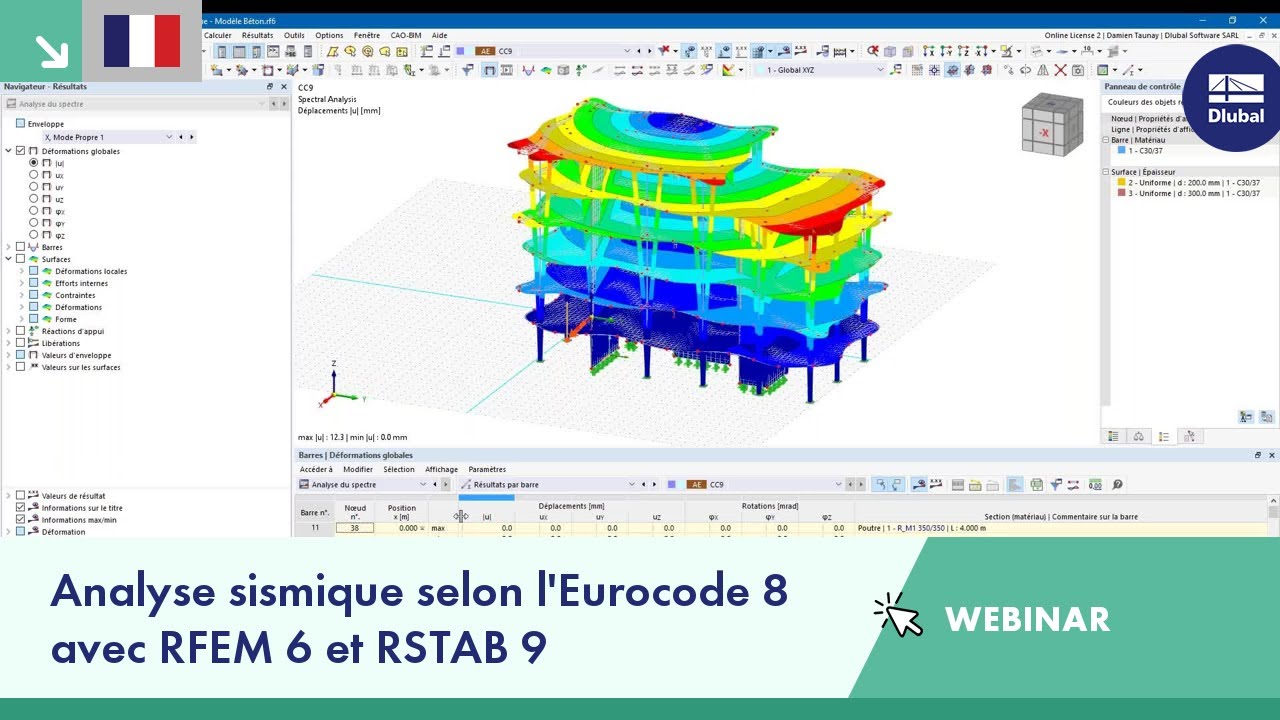 Analyse sismique selon l'Eurocode 8 avec RFEM 6 et RSTAB 9